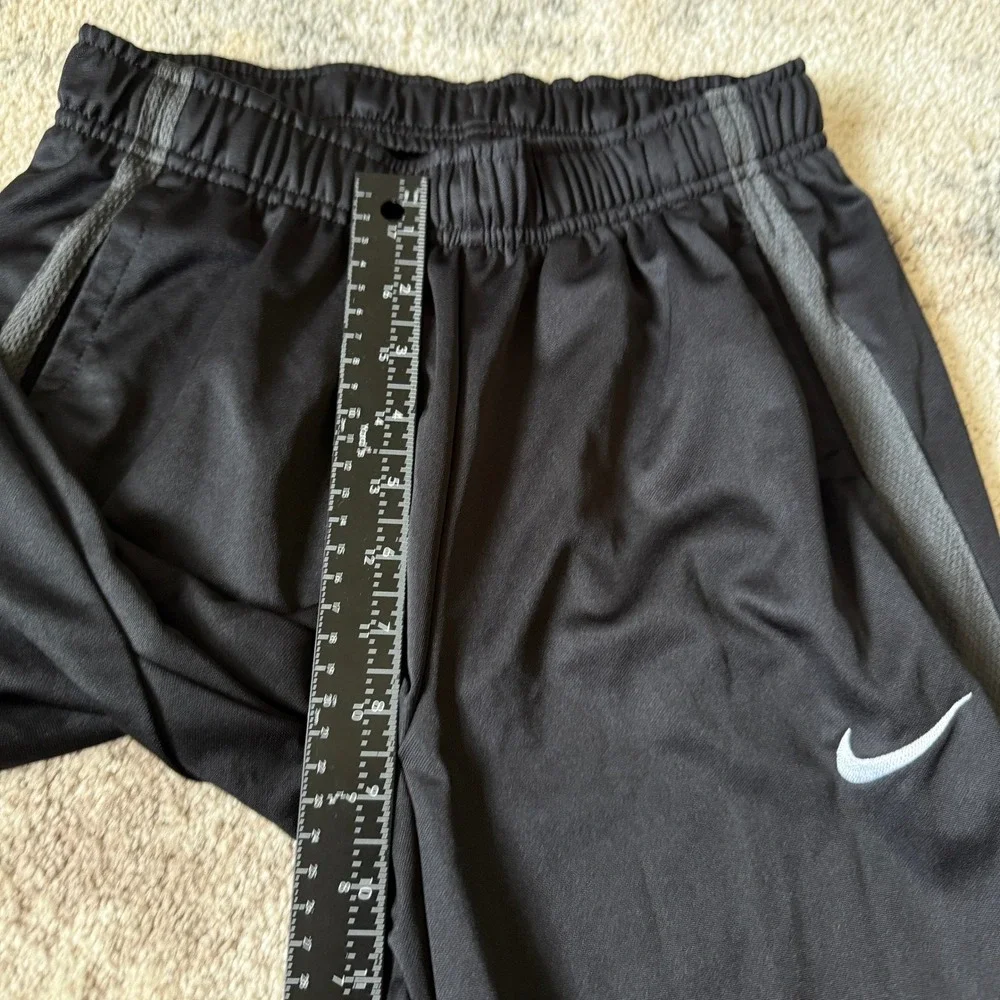 Nike Women's XS Epic Training Pants Black Gray Mesh Stripe Ankle Zips 836120-020